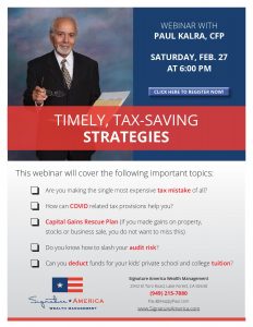 Free webinar about tax-saving strategies by Paul Kalra